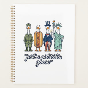 Patriotischer Gänseaufstellung Vintage Vector Shir Planer