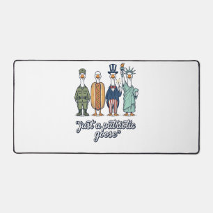 Patriotischer Gänseaufstellung Vintage-Vector-Shir Schreibtischunterlage