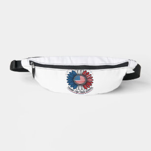 Patriotischer Gänseblümchen-Danke-für-deinen-Diens Bauchtasche