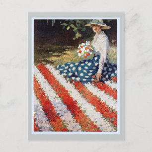 "PATRIOTISCHER GARTEN" BLUMENFLAGGE POSTKARTE