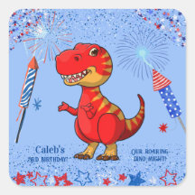 Patriotischer Geburtstag von Dinosaurier,