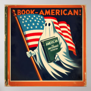 Patriotischer Geist: Boo-merica! Retro Vibes Poster