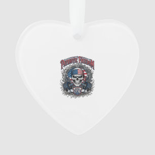 Patriotischer Geländewagen-Schädel-Monstertruck 17 Ornament