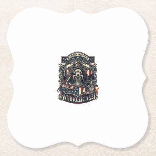 Patriotischer Gesetzloser Totenkopf Sheriff Dunkle Untersetzer