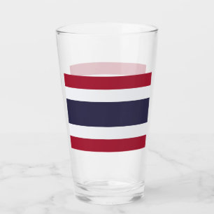 Patriotischer Glascup mit Flagge Thailands Glas