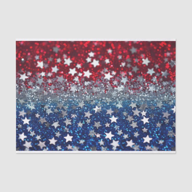 Patriotischer Glitter Seidenpapier (Vorderseite)