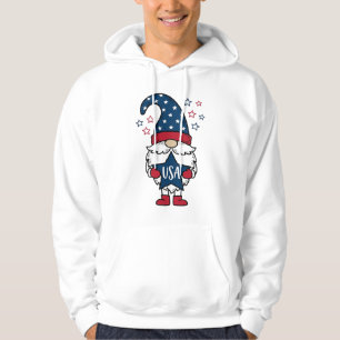 Patriotischer Gnom USA Stern Vektor-Shirt Design_1 Hoodie