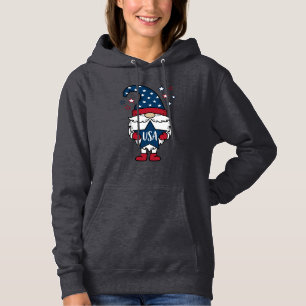 Patriotischer Gnom USA Stern Vektor-Shirt-Design_1 Hoodie