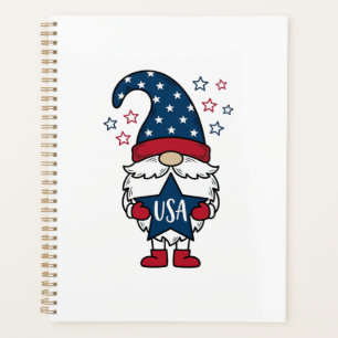 Patriotischer Gnom USA Stern Vektor-Shirt Design_1 Planer