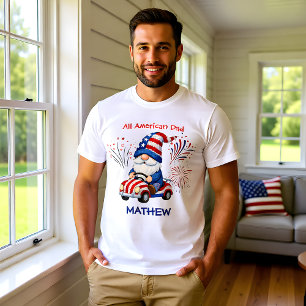 Patriotischer Gnom-Vater 4. Juli T-Shirt