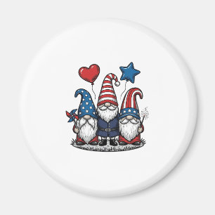 Patriotischer Gnom Vintage Gravur Vektor Design_1 Magnet