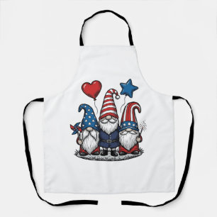 Patriotischer Gnom Vintage Gravur Vektor Design_1 Schürze