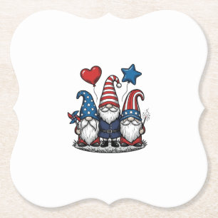 Patriotischer Gnom Vintage Gravur Vektor Design_1 Untersetzer
