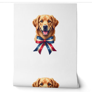 Patriotischer Golden Retriever Twin Ribbon Tee Tapete