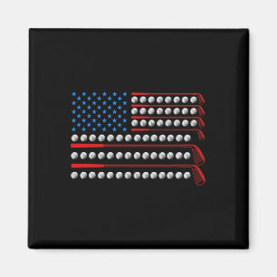 Patriotischer Golf-USA-Flagge Golfschläger 4. Juli Magnet