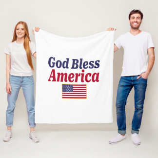 Patriotischer Gott segne Amerika Fleecedecke