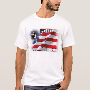 Patriotischer Gott segne Amerika und den Adlerflug T-Shirt