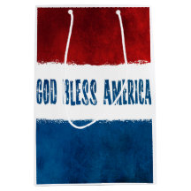 Patriotischer Gott segnen mittlere Geschenk-Tasche