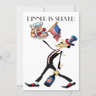 Patriotischer Grillabend Einladung