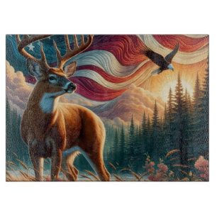 Patriotischer Hirsch Schneidebrett