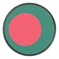 Patriotischer Hockey-Puck mit Flagge Bangladeschs