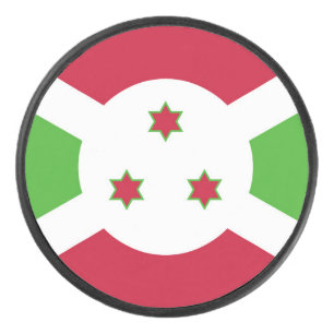 Patriotischer Hockey-Puck mit Flagge Burundis Eishockey Puck