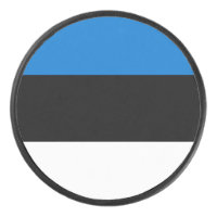 Patriotischer Hockey-Puck mit Flagge Estlands
