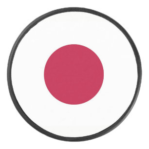 Patriotischer Hockey-Puck mit japanischer Flagge Eishockey Puck