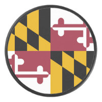Patriotischer Hockey-Puck mit Maryland-Fahne