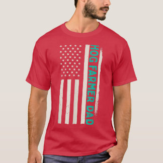 Patriotischer Hog Farm Landwirtschafts-Schweinefle T-Shirt