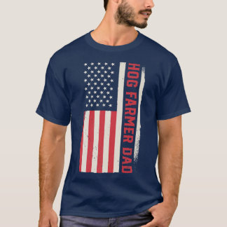 Patriotischer Hog Farm Landwirtschafts-Schweinefle T-Shirt