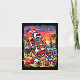 Patriotischer Hot Dog 4. Juli lustige amerikanisch Karte