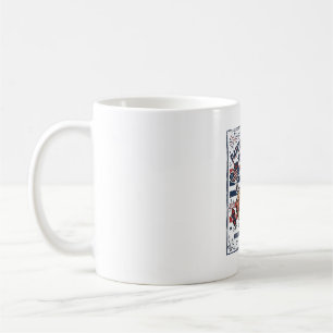 Patriotischer Hot Dog Vintage Grillfest Kaffeetasse