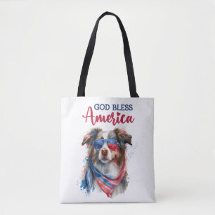 Patriotischer Hund-Australian Shepherd Tasche