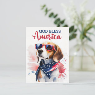 Patriotischer Hund-Beagle 4. Juli Karte