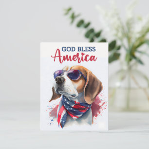 Patriotischer Hund-Beagle 4. Juli Karte