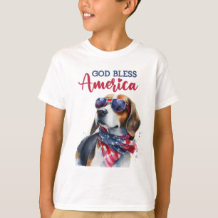 Patriotischer Hund-Beagle T-Shirt