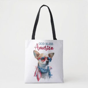 Patriotischer Hund-Chihuahua Tasche