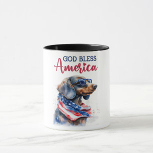 Patriotischer Hund-Dackel Tasse