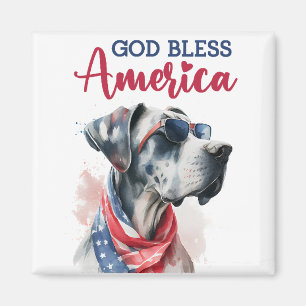 Patriotischer Hund-Dogge Magnet
