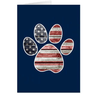 Patriotischer Hund, Flagge-Tatzen-Druck