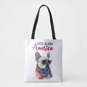 Patriotischer Hund - Französische Bulldogge Tasche