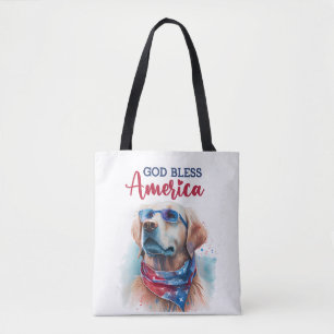 Patriotischer Hund-Golden Retriever Tasche
