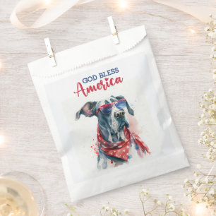 Patriotischer Hund-Great Dane Geschenktütchen