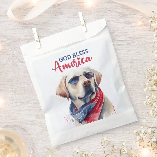 Patriotischer Hund-Labrador Geschenktütchen (Ausgeschnitten)