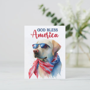 Patriotischer Hund-Labrador Retriever, 4. Juli Car Feiertagskarte