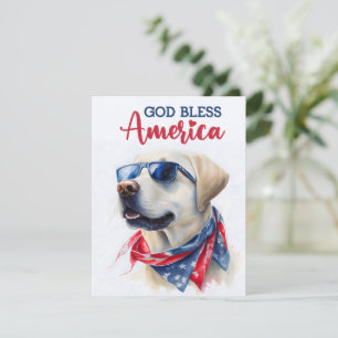 Patriotischer Hund-Labrador Retriever 4. Juli Kart Feiertagskarte