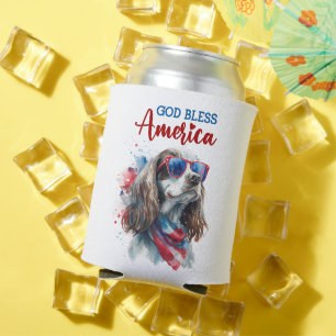 Patriotischer Hund-Spaniel Dosenkühler
