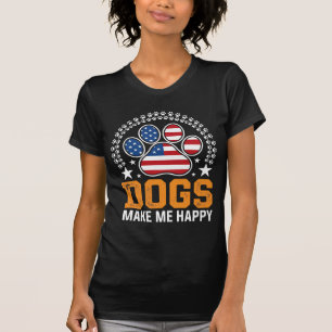 Patriotischer Hundepfoten-Vektor T-Shirt