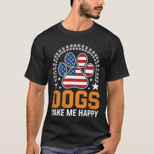 Patriotischer Hundepfoten-Vektor T-Shirt